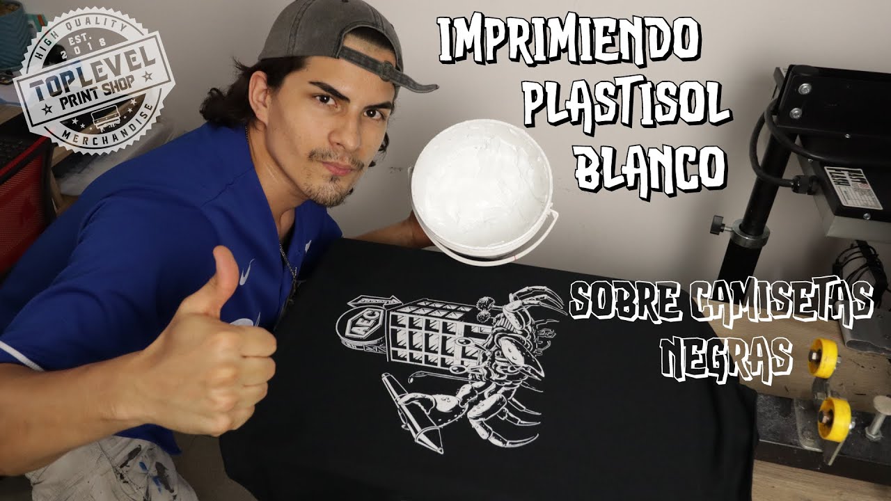 ¡CÓMO IMPRIMIR PLASTISOL BLANCO SOBRE CAMISETAS NEGRAS! TUTORIAL PASO A PASO.