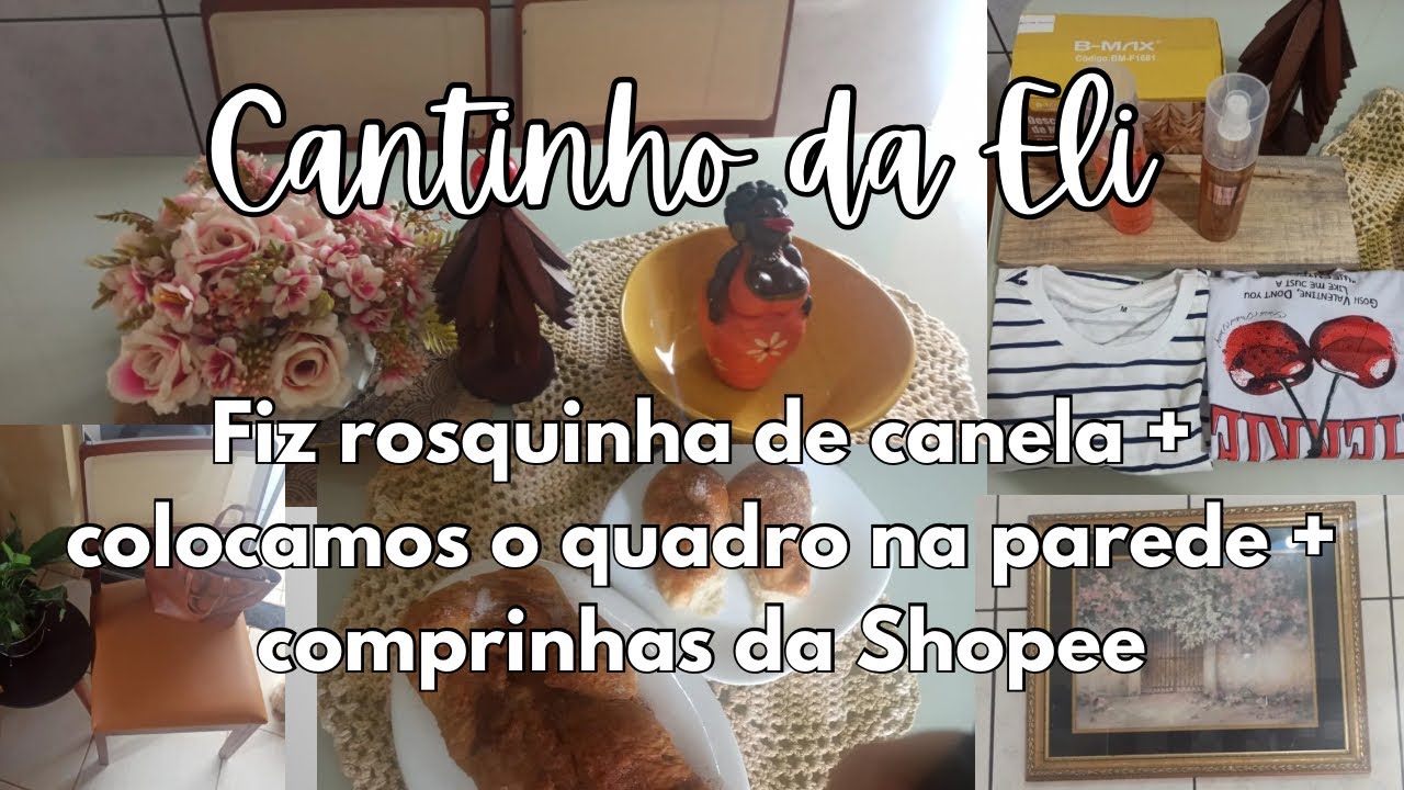 Rosquinha de canela + comprinhas Shopee 