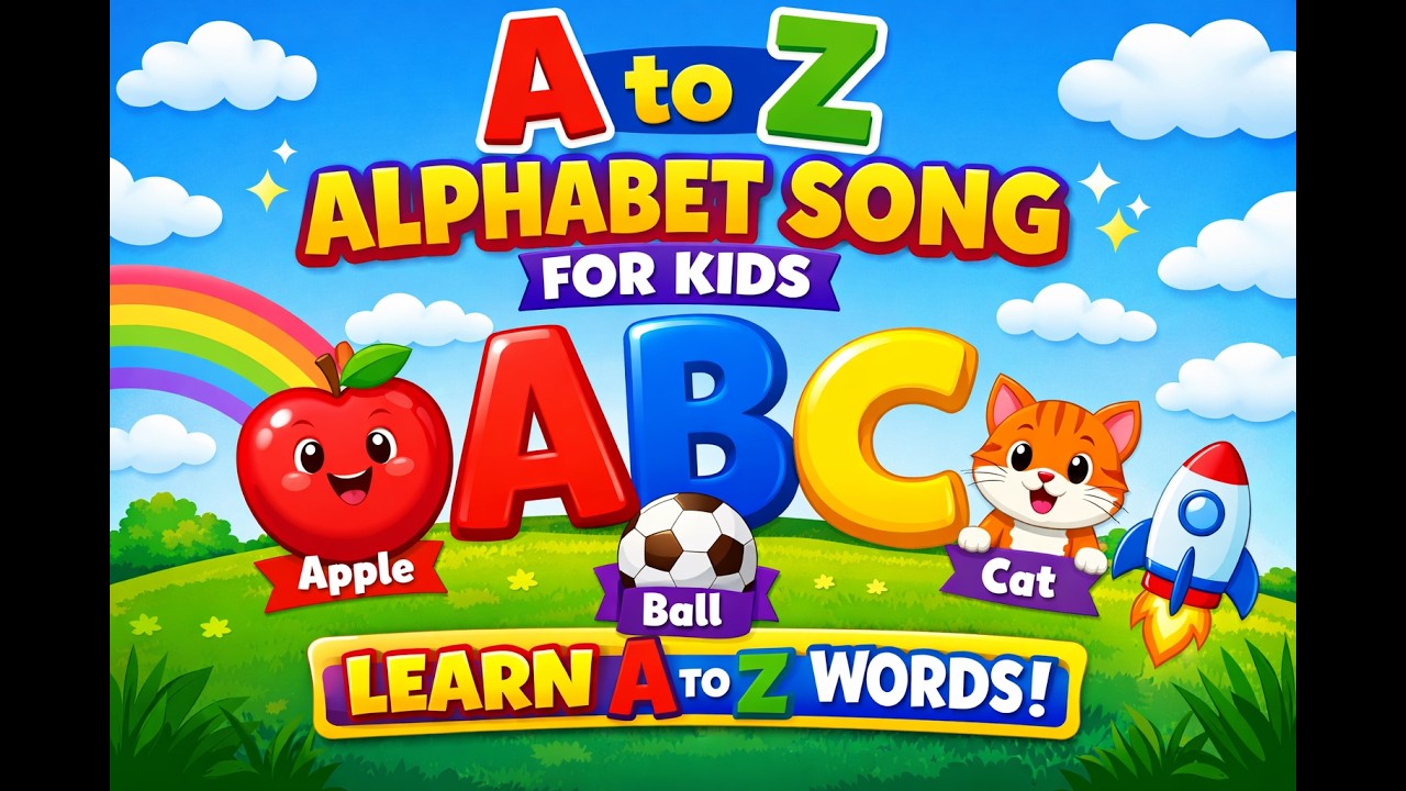A to Z Alphabet Song for Kids 🔤| Learn ABCs with Words | Preschool Learning Video