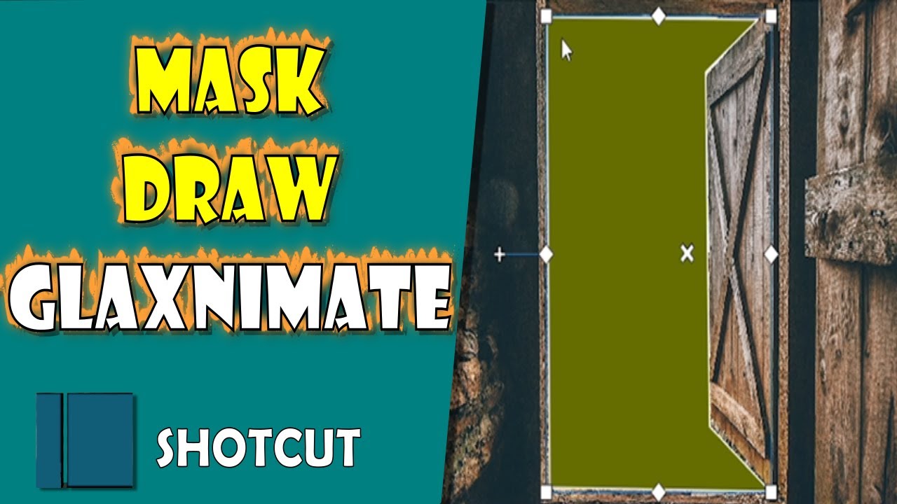 Filtro Mask Draw Glaxnimate no Shotcut - Adicionando VÍDEO ATRÁS de uma IMAGEM