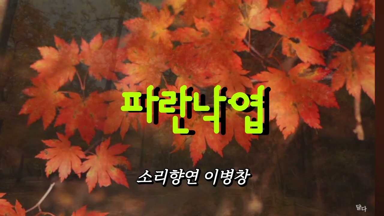 파란낙엽/배호 (소리향연 이병창)