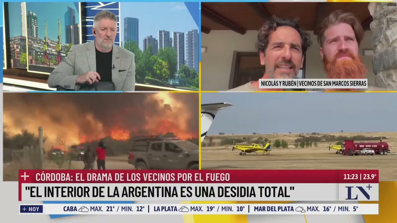 Córdoba: el drama de los vecinos por el fuego