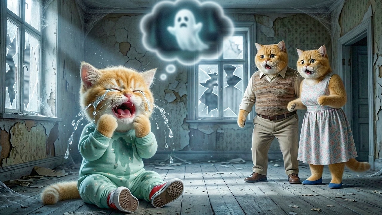 😭From Fear to Joy: Ginger Kitten Searches for Papa & Mama Cat in the Dark Night&mdash;A Heartwarming End❤️
