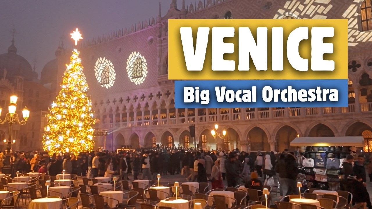VENICE Big Vocal Orchestra 🇮🇹 | Winter Choral Performance at Piazza San Marco | 4K