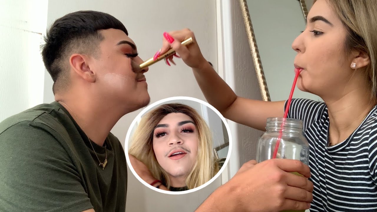 My Girlfriend Does My MakeUp *HILARIOUS*