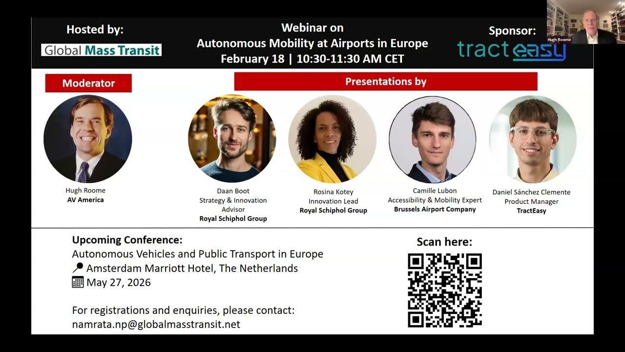 Webinar on Autonomous Mobility at Airports in Europe