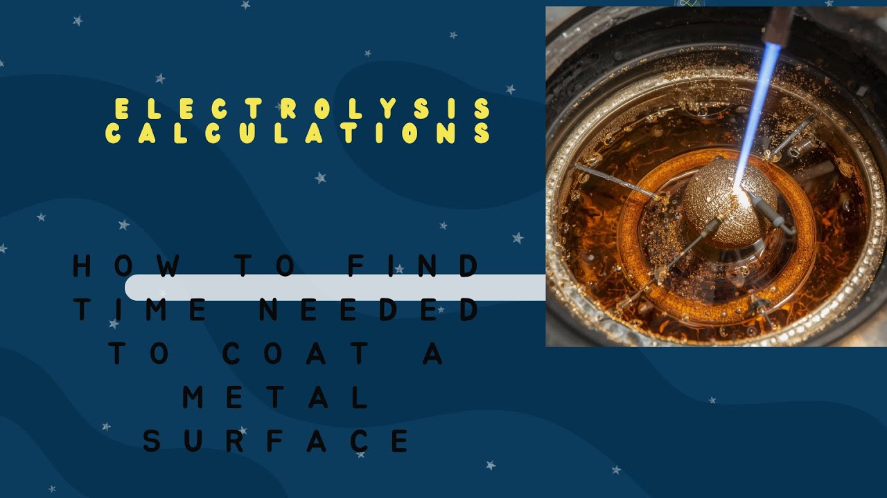 ELECTROLYSIS CALCULATIONS: HOW TO FIND TIME NEEDED TO COAT A METAL SURFACE (FARADAY'S LAW).
