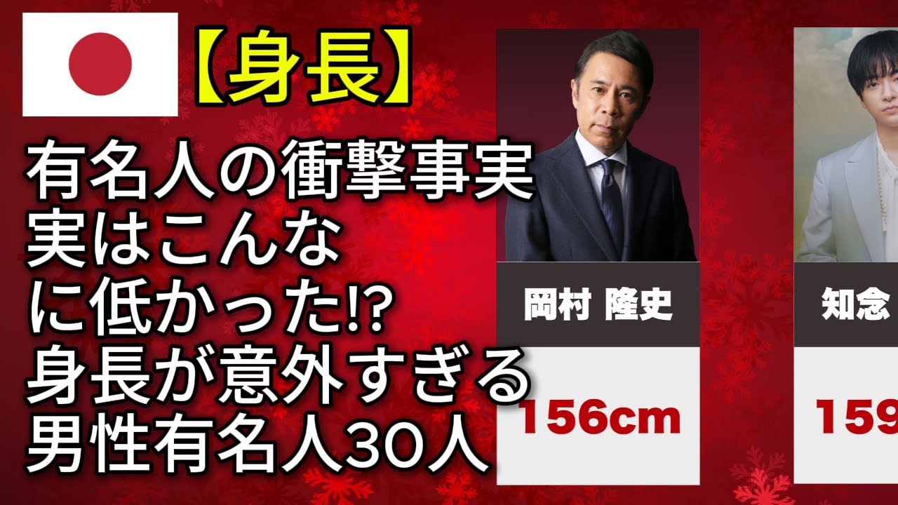 【暴露】身長サバ読み疑惑! 身長が想像と全然違う男性有名人50選（木村拓哉・星野源・Hyde） 1
