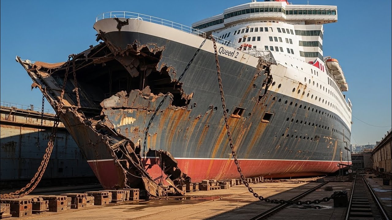 The $1 Billion Resurrection of Queen Mary 2 | From Rusted Ruins to Ocean Royalty|ASMR AI Generated
