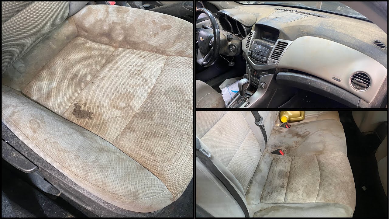 Filthy Chevy Cruz interior detail