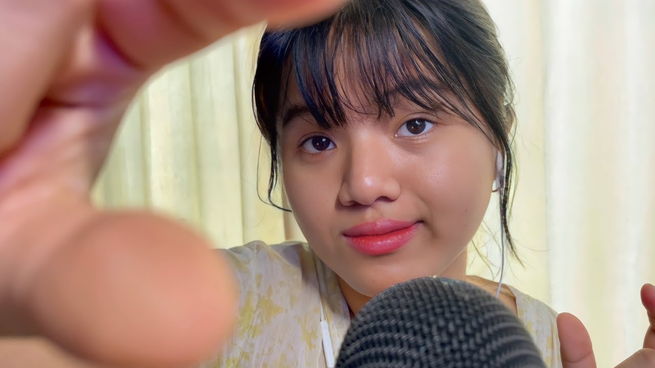 ASMR Plucking Negative Energy ⚡️(mouth sounds + hand movements)