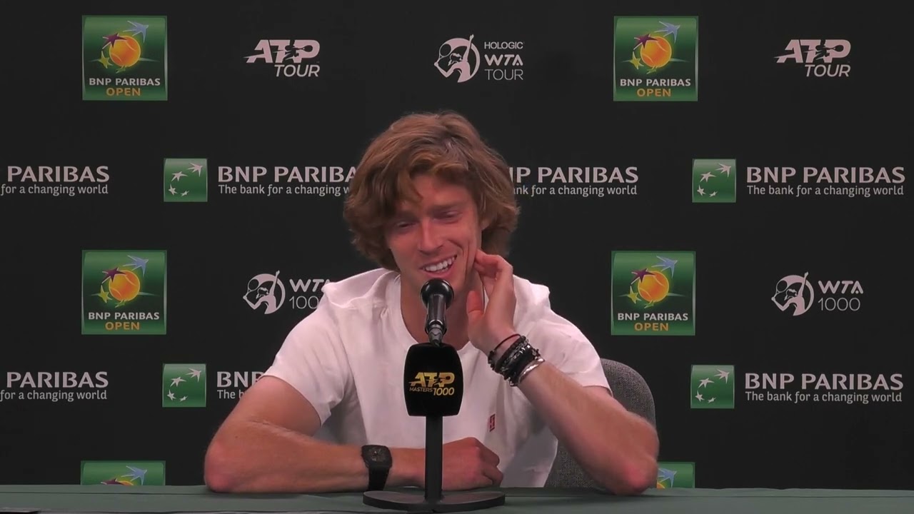 Andrey Rublev Press Conference Following Quarterfinal Win 2022 BNP Paribas Open