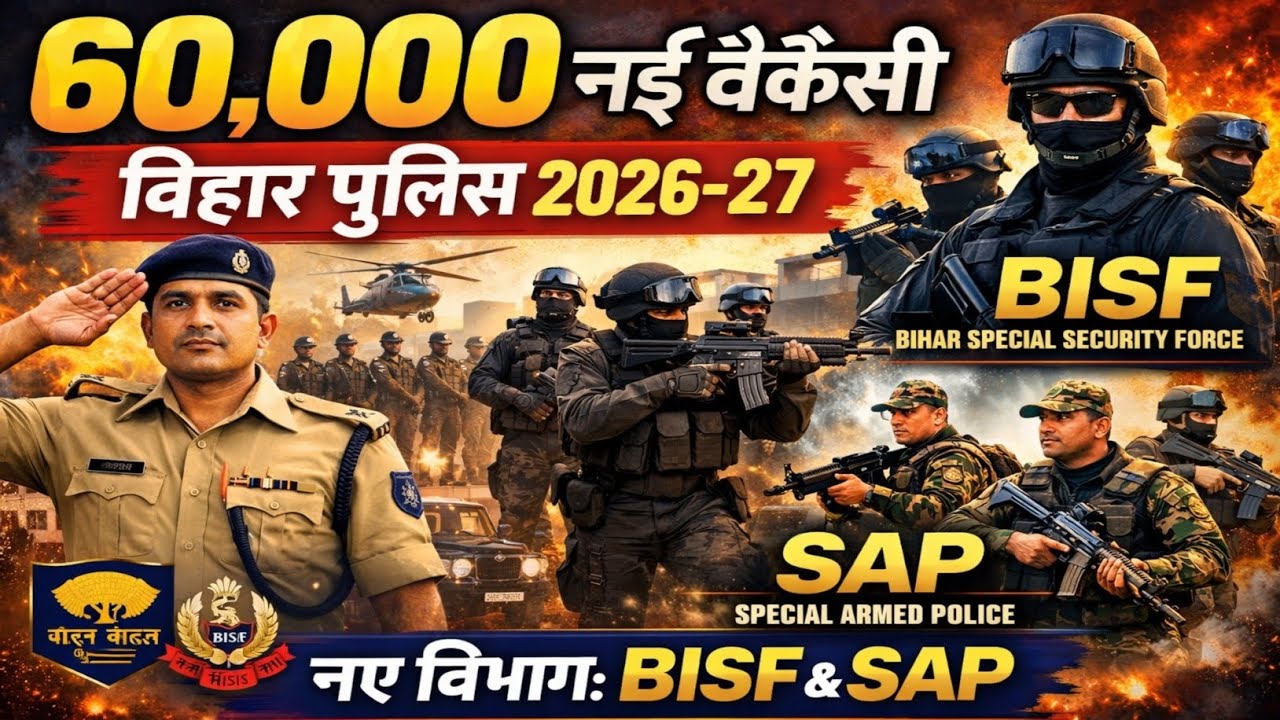 बिहार पुलिस की नई वैकेंसी 60000 आ गई नोटिस कब | Bihar Police New Vacancy 2026 Update | Bihar new job