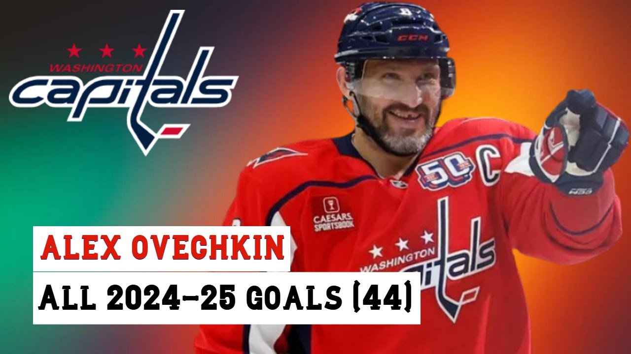 Alex Ovechkin (#8) All 44 Goals of the 2024-25 NHL Season