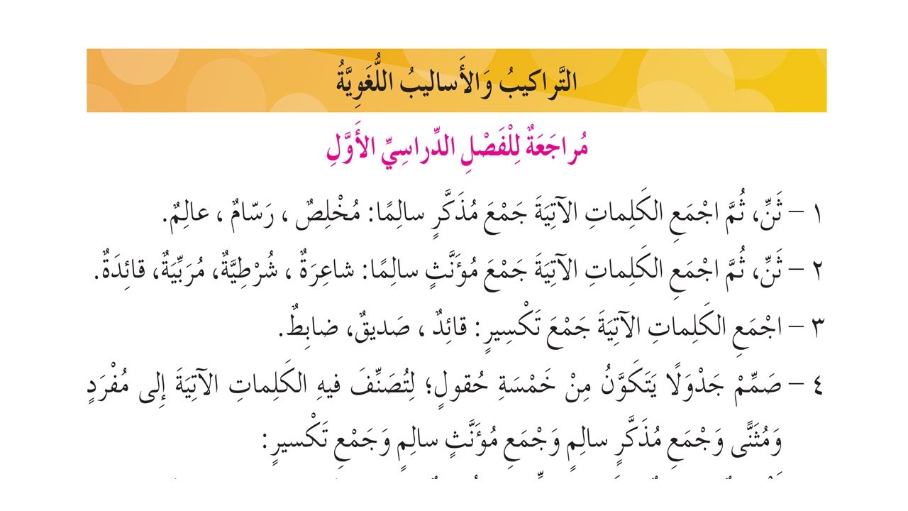 حل تدريبات القواعد   سادس   مراجعة قواعد الفصل الأول - الأستاذ إبراهيم حجاج