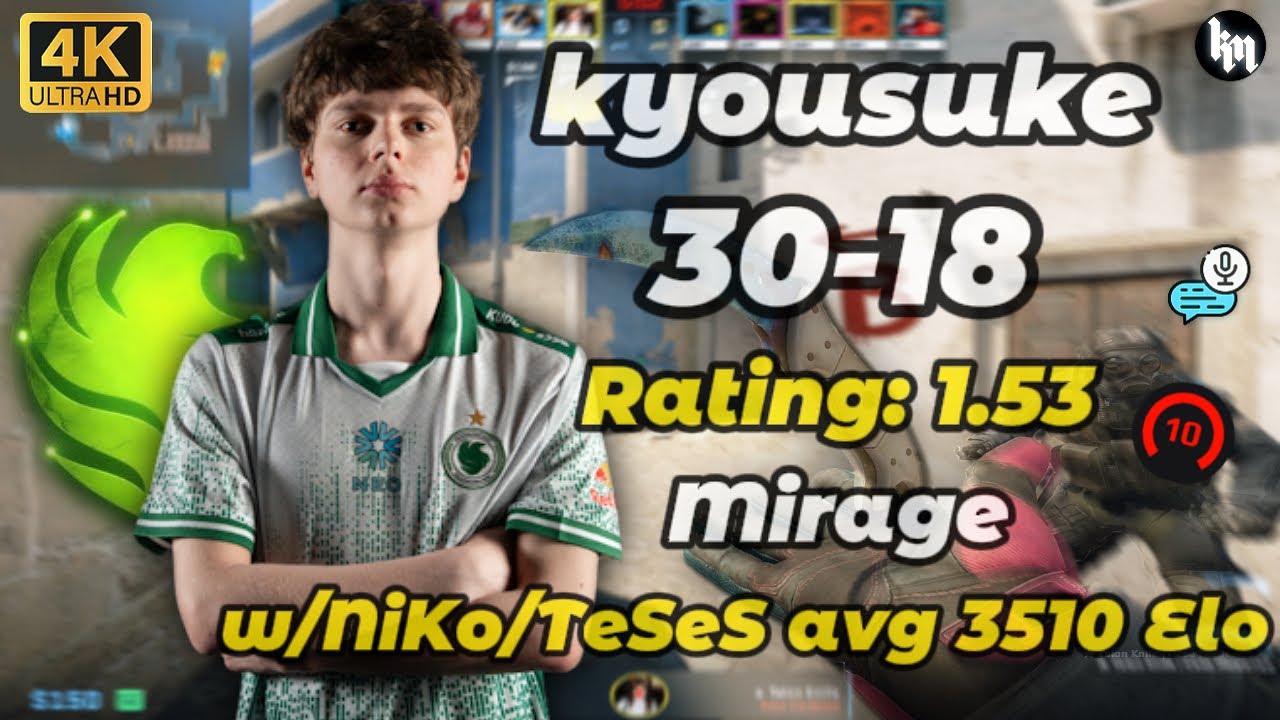 kyousuke (30-18) w/TeSeS/NiKo (mirage) | Jan 10, 2026 #cs2 #kyousuke