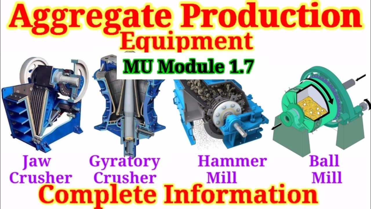 Aggregate production equipment