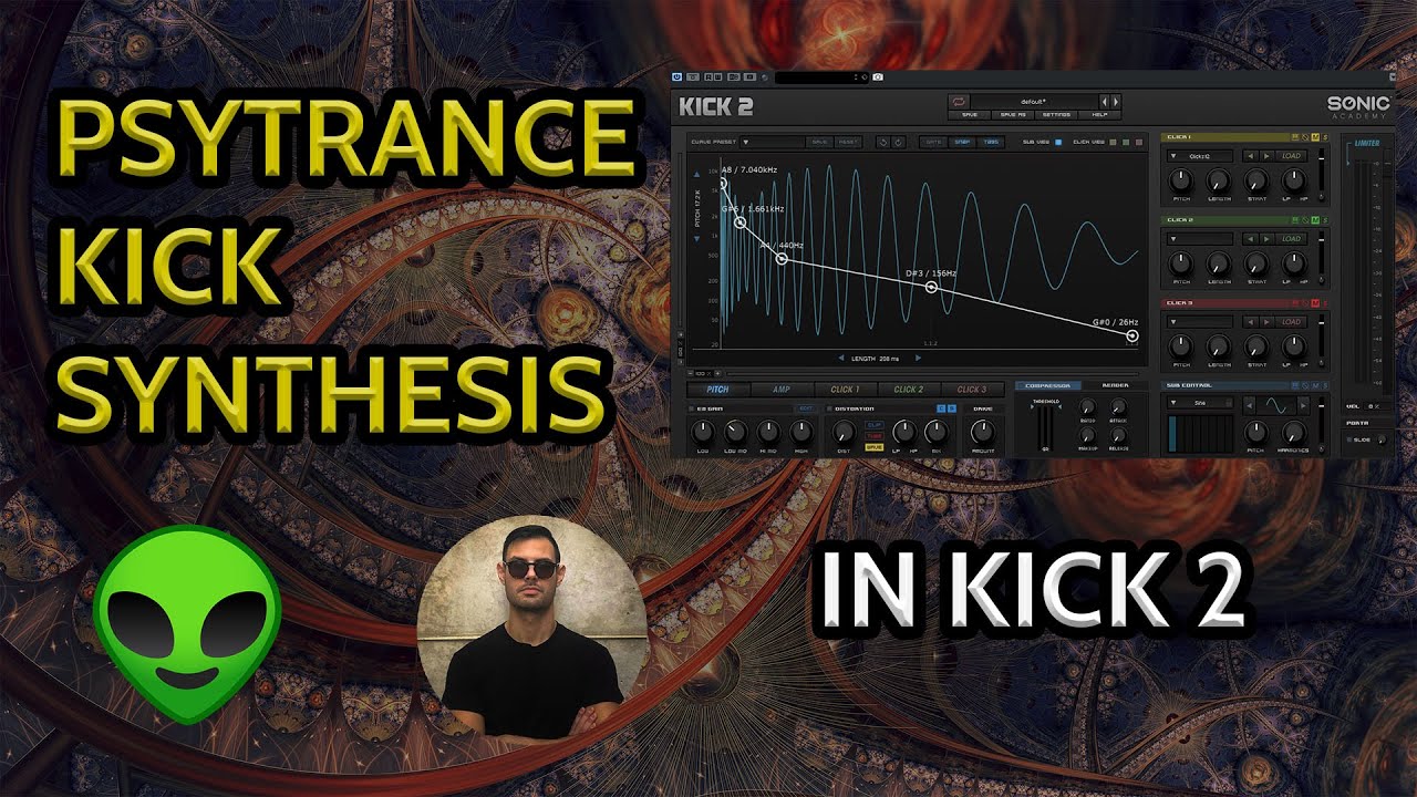 Psytrance Tutorial - Psytrance Kick Synthesis for Starters - Using Kick 2 and Mixing It
