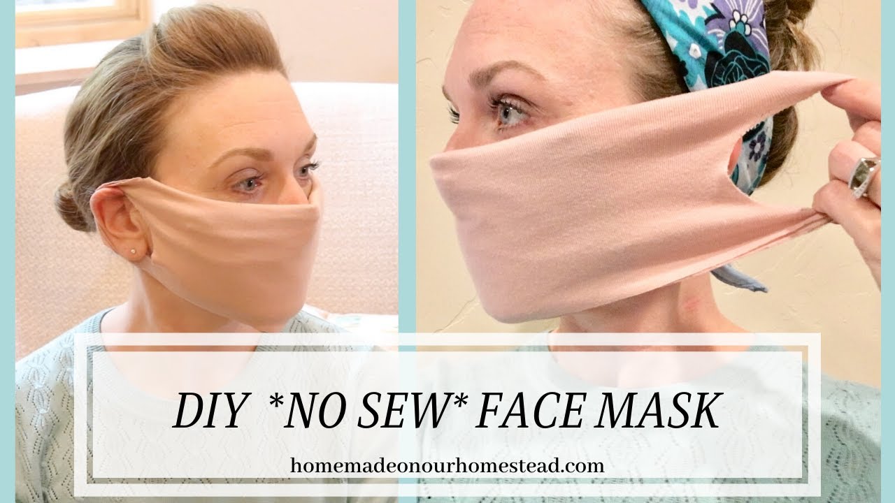 NO SEW FACE MASK | Upcycled T-shirt | NO SEWING MACHINE | 5 minute mask