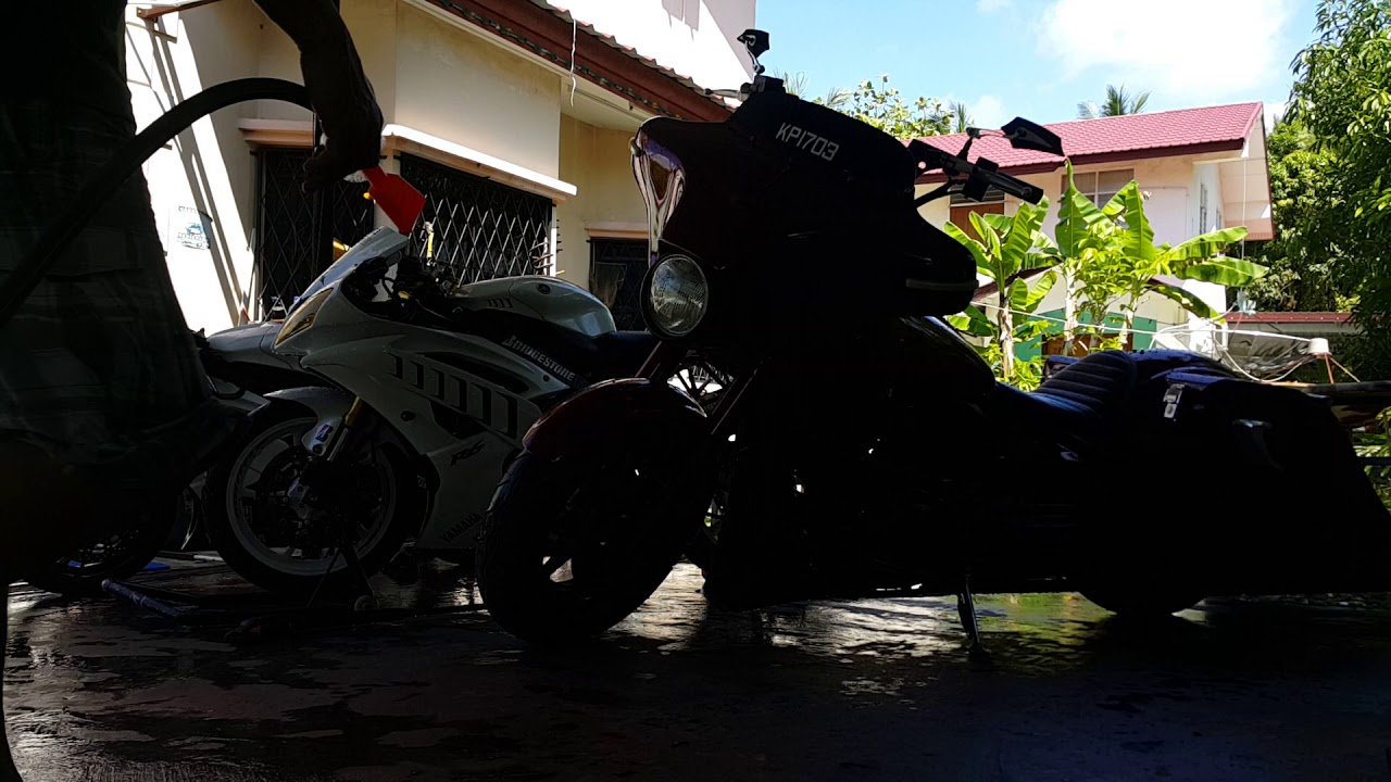 Brunei bikers self snow wash