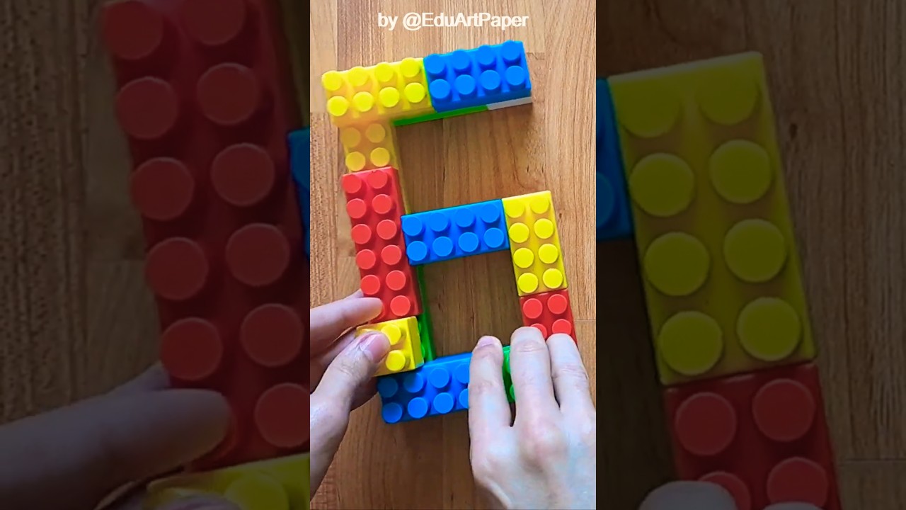 Making Number 6: Learning to Count with Building Blocks #shorts