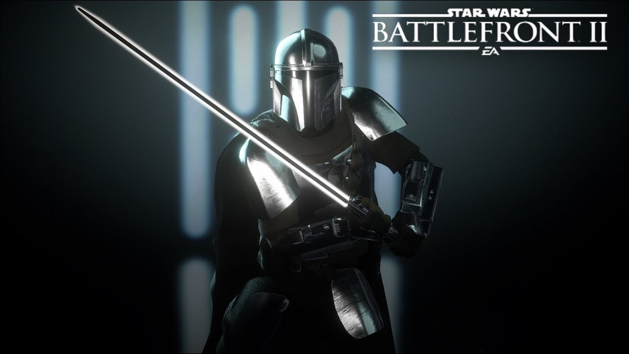 Star Wars Battlefront 2 - The Mandalorian with Darksaber Skin MOD