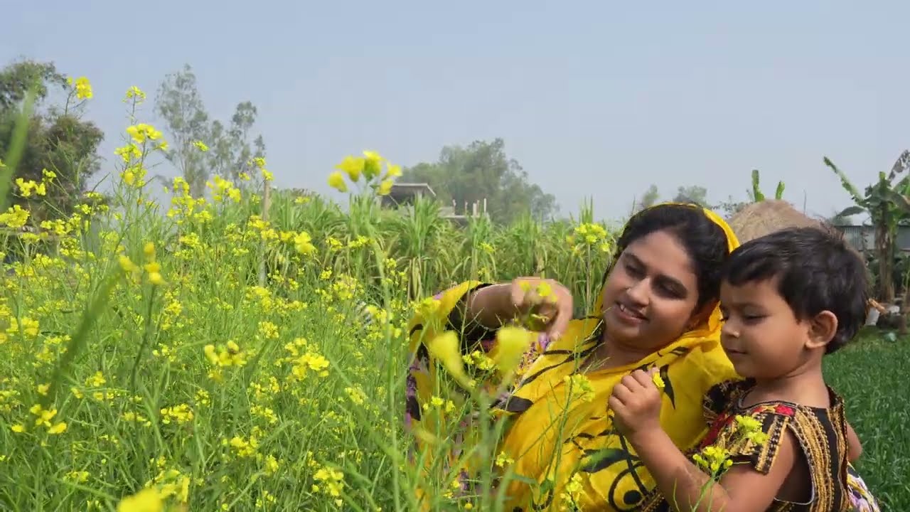 তেল ছাড়া খিচুড়ি রান্না সাথে সরিষা ফুলের বড়া | Village life with Shampa