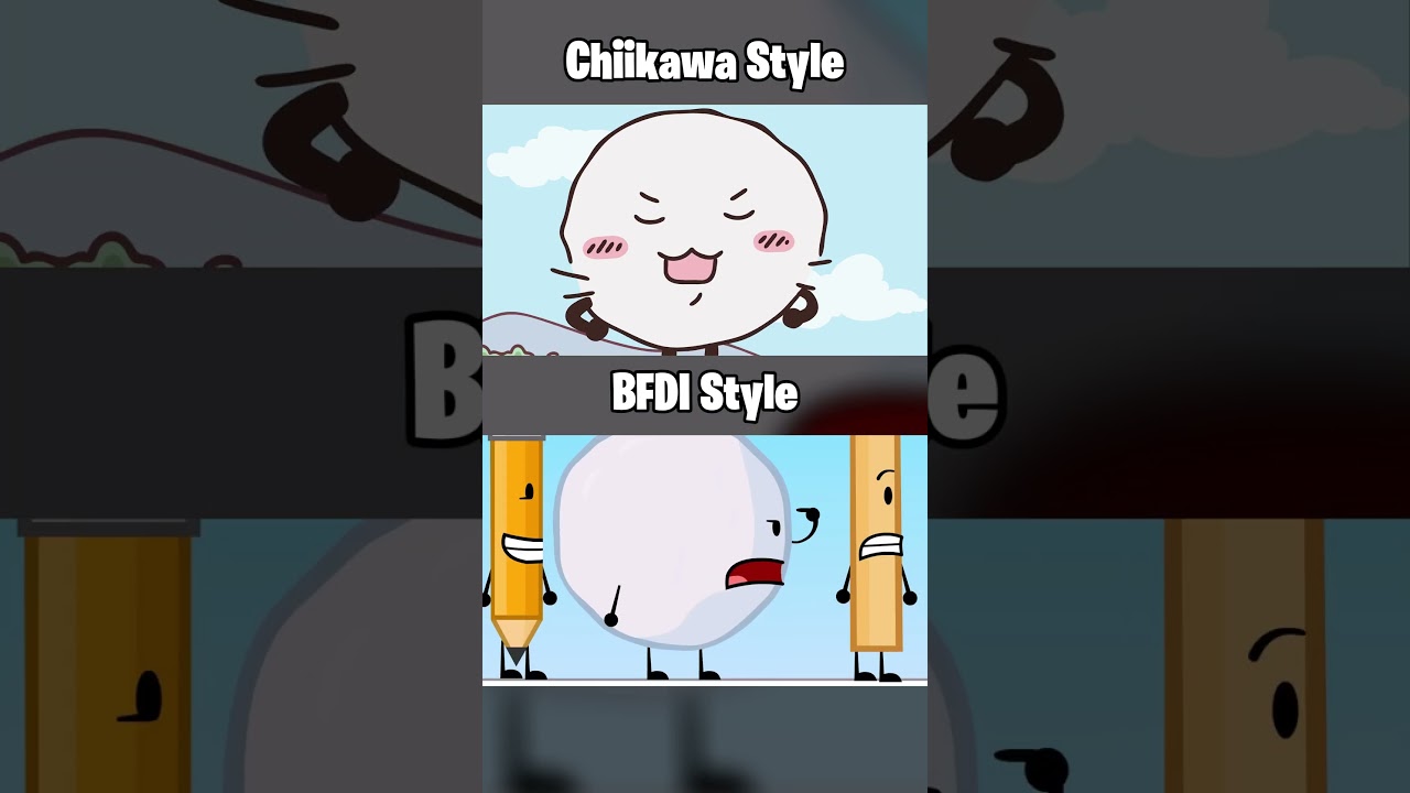 Что, если бы BFDI был анимирован, как Чиикава? 🤯 #bfdi #shorts