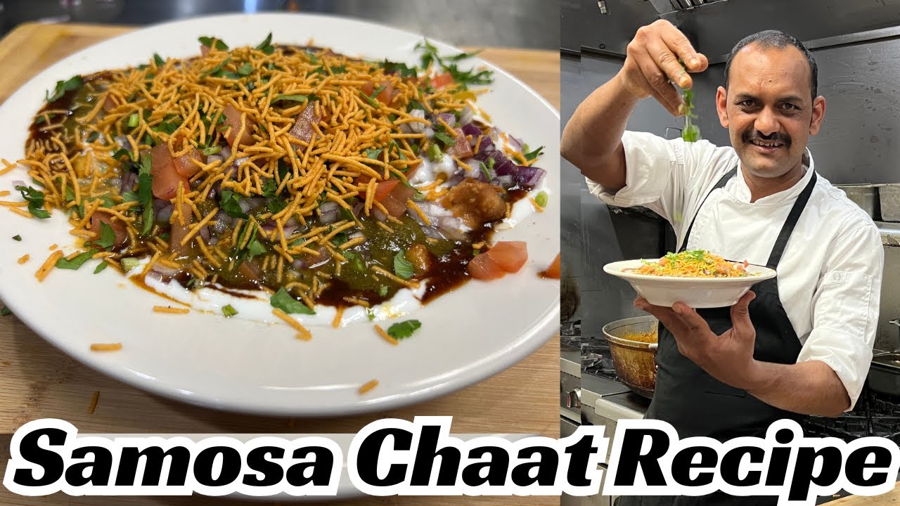 Samosa Chaat Recipe | समोसा चाट रेसिपी | Dahi Samosa | Chhole Samosa Chaat | Chef Khursheed Alam