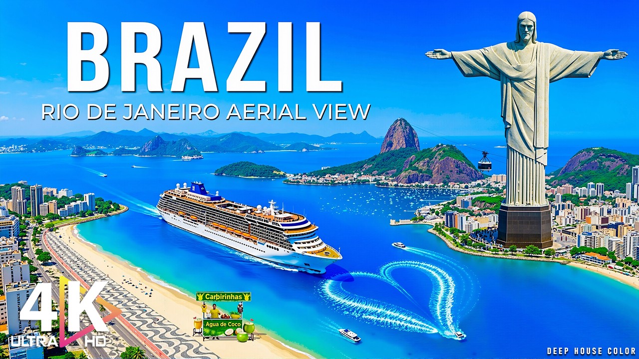 BRAZIL 4K DRONE FOOTAGE 🇧🇷 Rio de Janeiro, Copacabana & Atlantic Ocean Views Drone Footage UHD