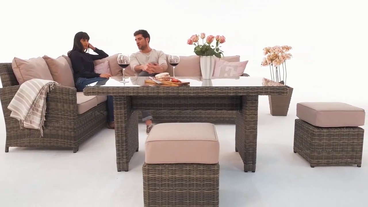 broadway rattan lounge dining natural round