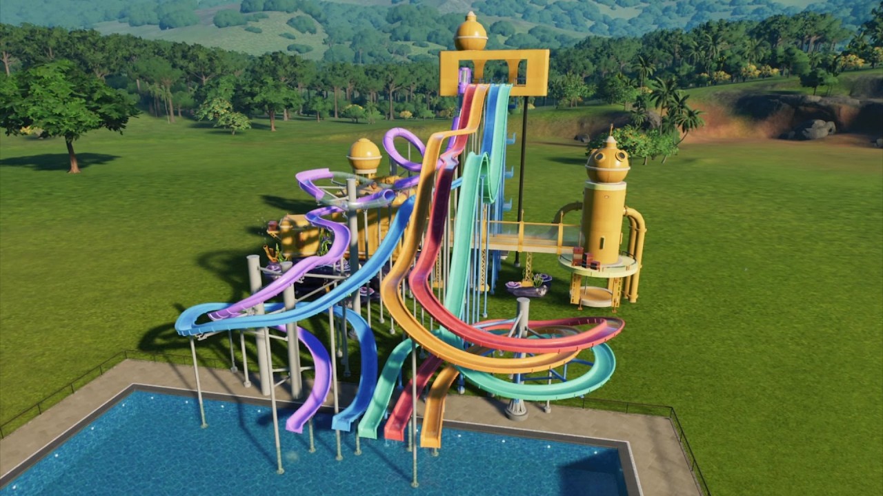 Ultimate Waterslide Tower (All Onrides) | Planet Coaster 2 (made by DariusLim) [POV]