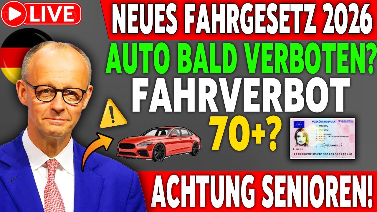 SCHOCK: Neues Fahrgesetz 70+ ab 01.01.2026 &ndash; Auto-Hammer f&uuml;r Senioren!
