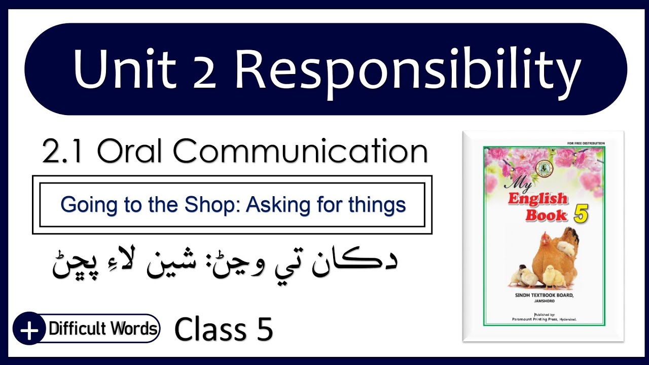 Class 5 English Lesson reading | Unit 2.1 Going to the shop: Asking for Things | English in Sindhi