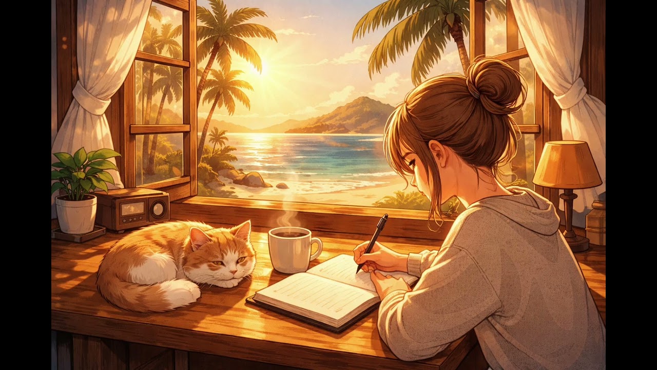 Morning Island Lofi ☀️ Calm Productivity Music