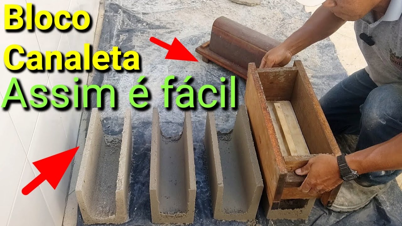 Fazer canaleta com essa fôrma fica fácil