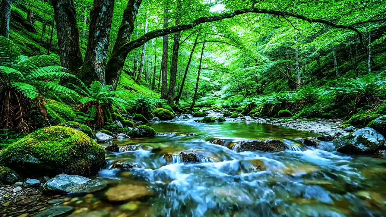 Magical Forest Ambience – Flowing Water & Soothing Birdsong for Deep Relaxation ASMR