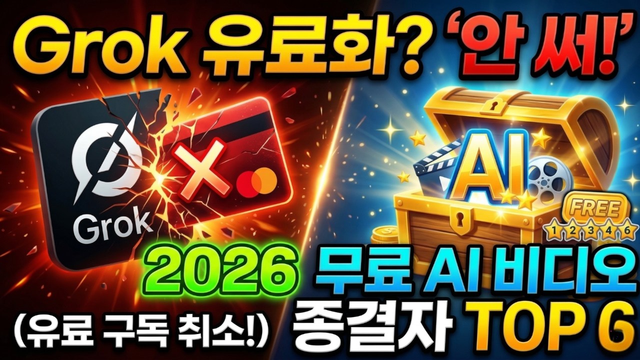 Grok 구독 취소하세요. 2026년 무료 AI 비디오 종결자는 '이것'입니다.