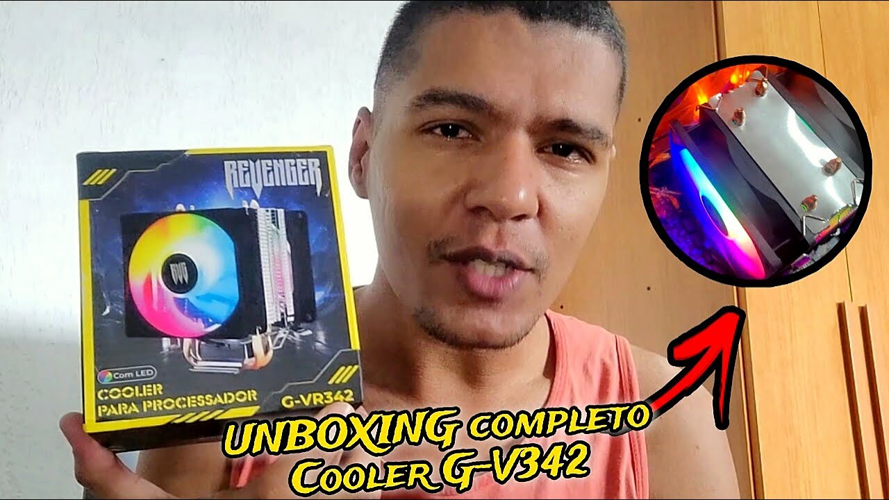 UNBOXING: COOLER G-VR342 , Montagem completa na placa mãe.