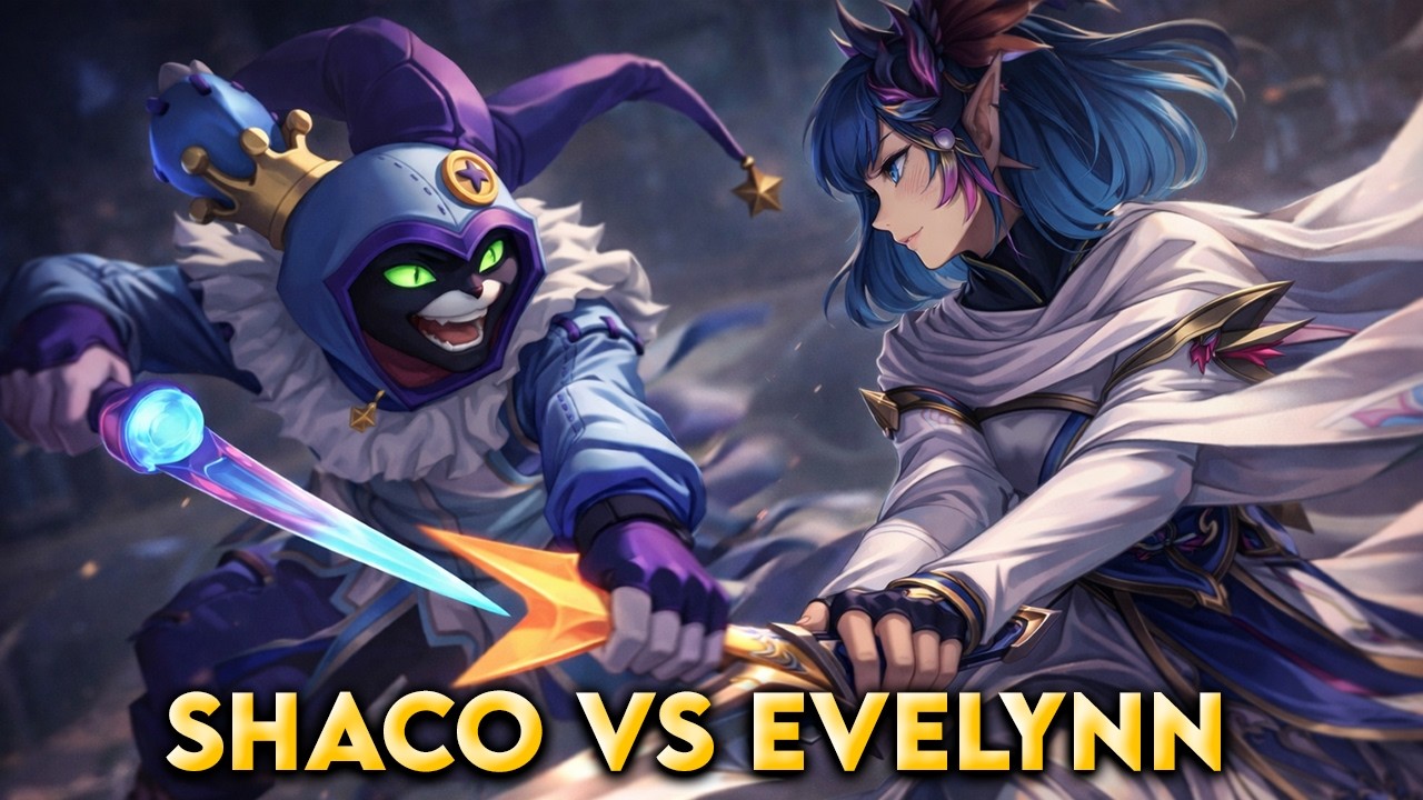 Shaco AP Jungle DESTROYS Evelynn 4 Kills Before 10 Minutes! (She Never Saw It Coming)