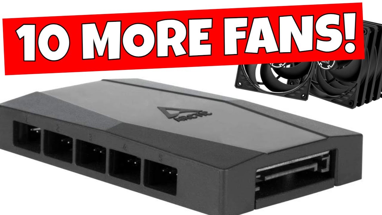 Add Extra PC PWM Fans With Arctic SATA Powered 10 Port Fan Hub