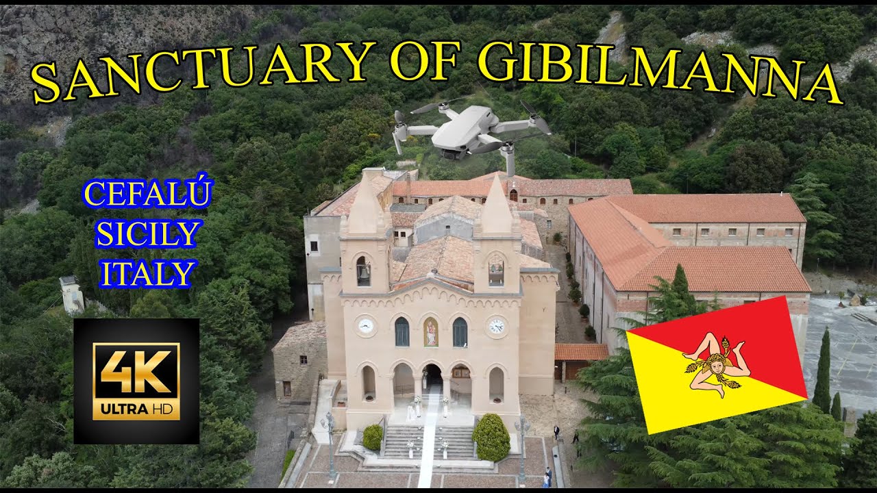 GIBILMANNA SANCTUARY, CEFALÚ, SICILY, ITALY 4K drone