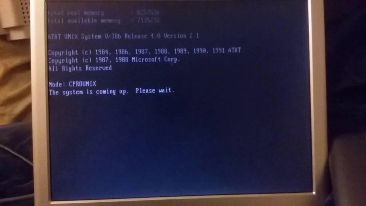 AT&T Unix System V R4 V2.1 running on real hardware!