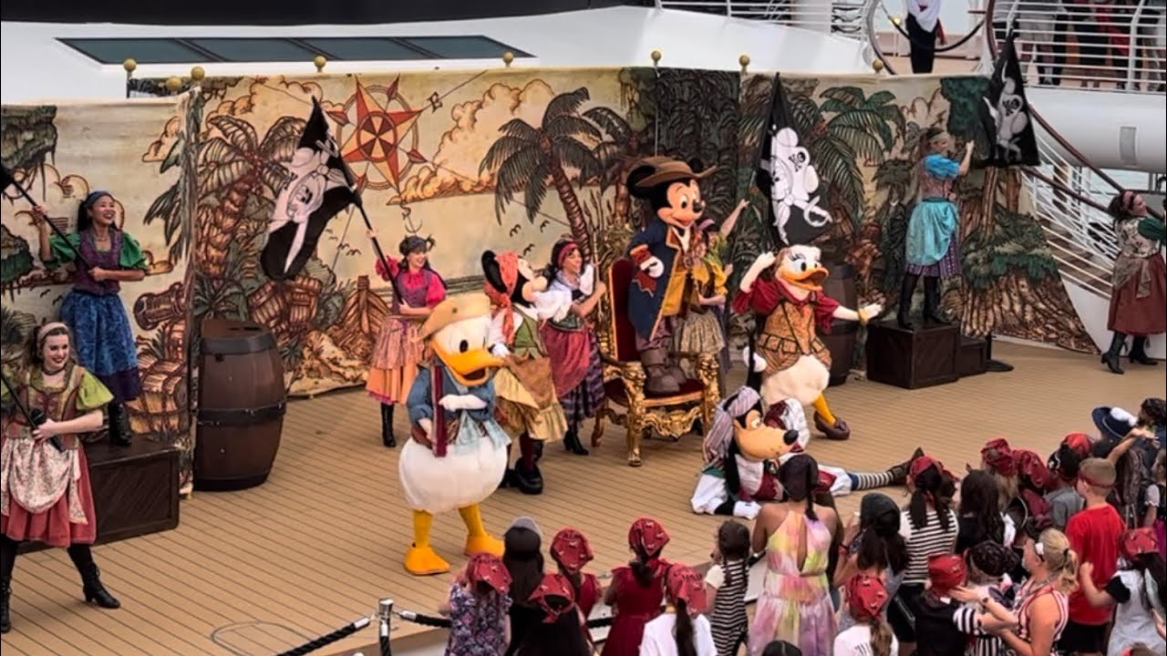 Mickey’s Pirates in the Caribbean deck show 2023 Disney Cruise Line Disney Dream