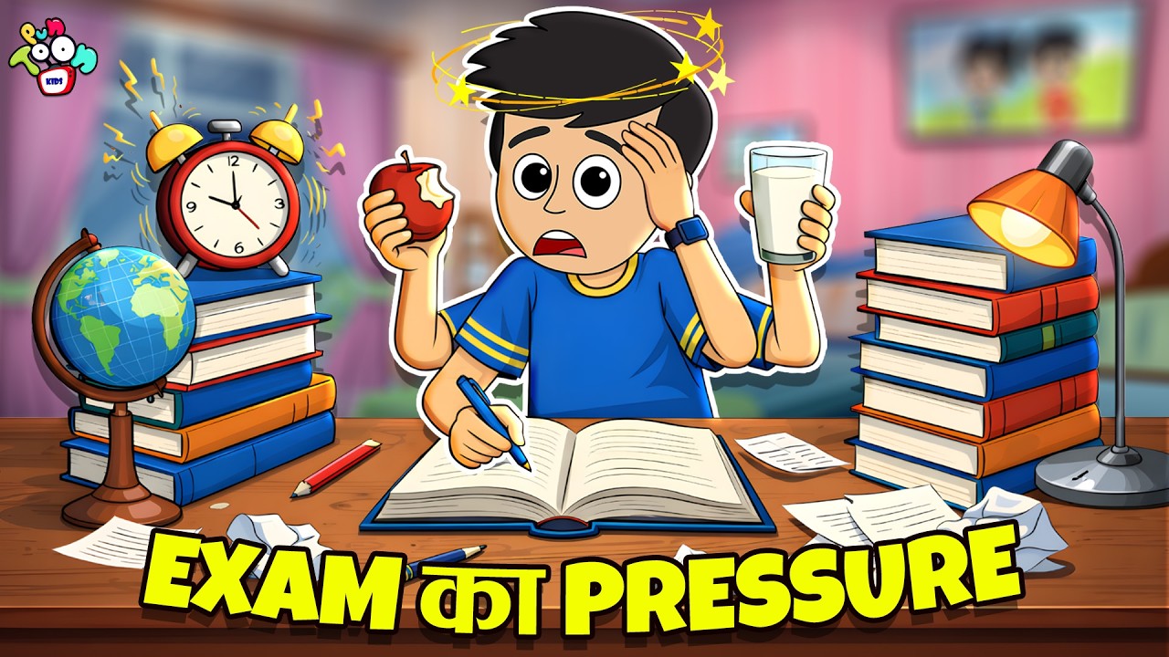 Exam ka Pressure - Gattu's Mistake | Cartoon | Moral Story | Hindi Kahaniya | PunToon Kids Hindi