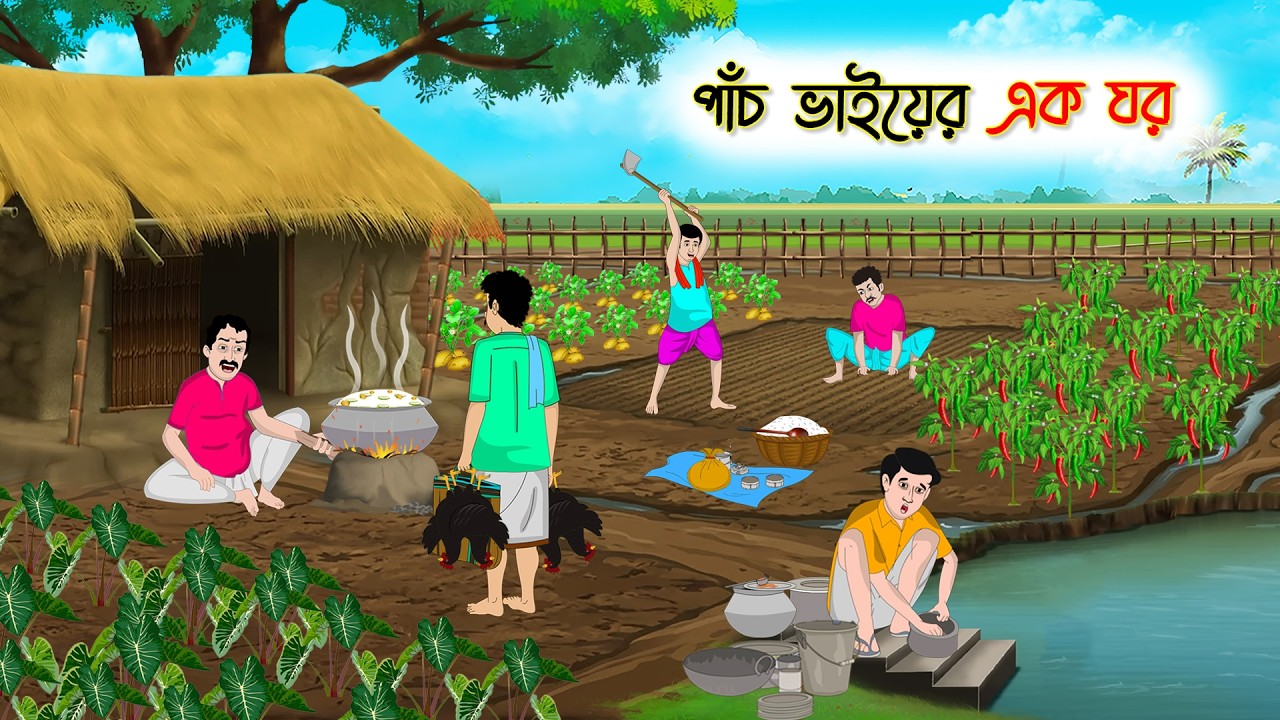 পাঁচ ভাইয়ের এক ঘর | Thakurmar jhulir Notun Golpo | Bangla Golpo | Bangla Cartoon