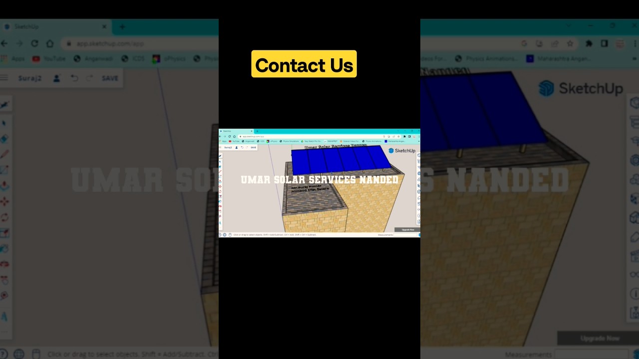 Shadow analysis Umar Solar Services Nanded #solar #multeephysics #sketchup