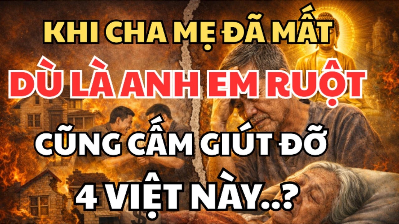 ANH EM RUỘT THỊT: 4 Điều Càng Thân Càng Phải Tránh Kẻo Rước Họa Vào Nhà | Lời Phật Dạy