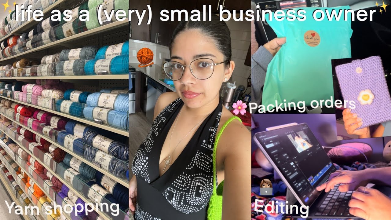 Days in the life of a CROCHET 🧶 BUSINESS OWNER 🌷 |  Etsy orders + Packing | Crochet Vlog
