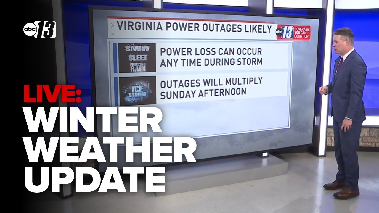 LIVE: Meteorologist with updated snow and ice totals for Virginia